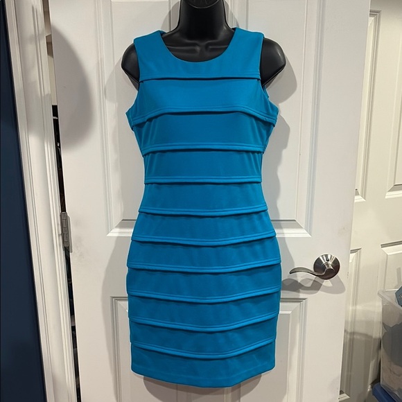 Calvin Klein 6P Elegant Blue Sleeveless Dress - Picture 1 of 4